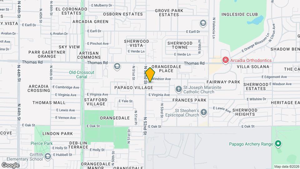 5212 E Cambridge Ave Map and Location Details