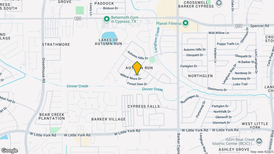 18402 Willow Moss Dr Map and Location Details