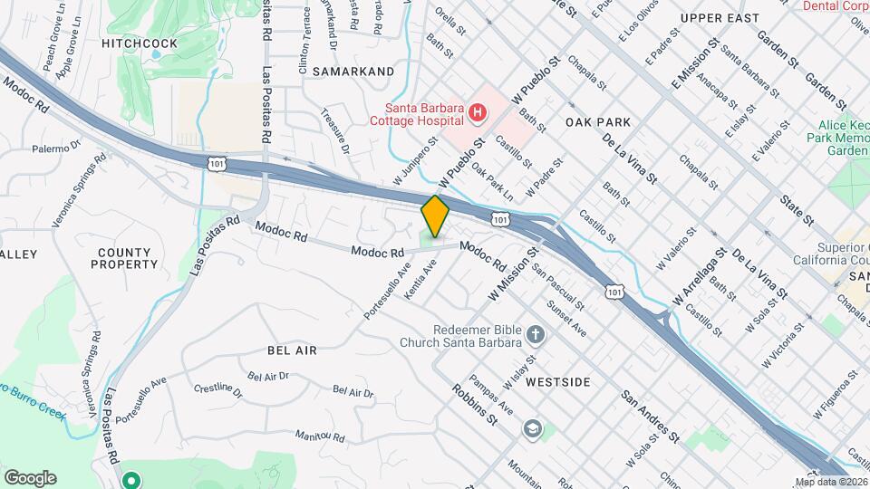 2206 Modoc Rd Map and Location Details