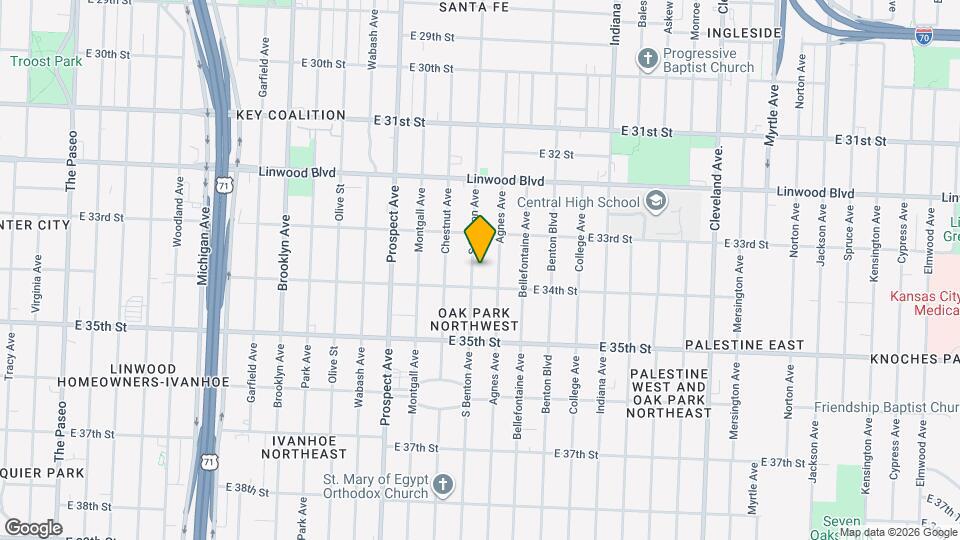3331 S Benton Ave Mapa y Detalles de la Ubicación