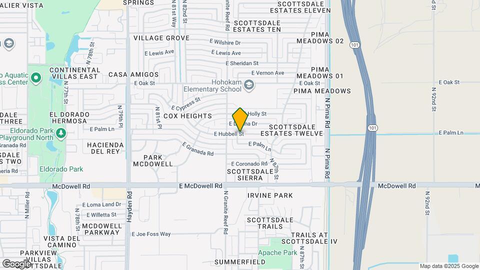 8421 E Hubbell St Map and Location Details