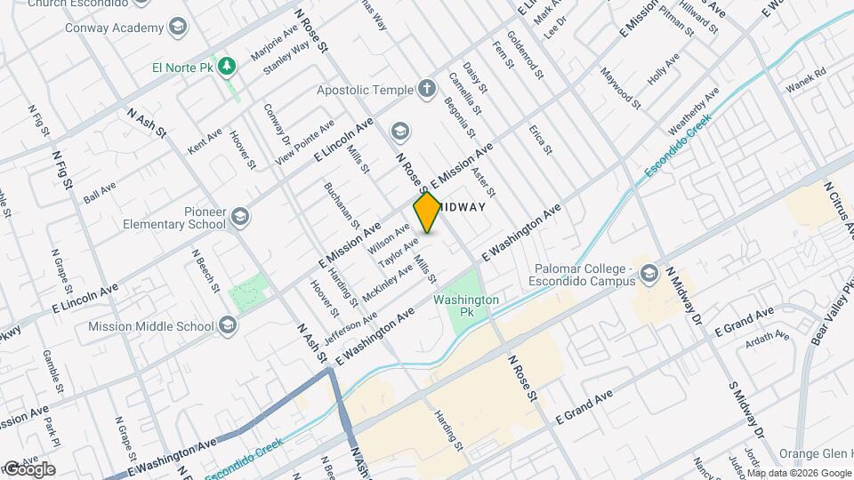 703 Mills St Map and Location Details