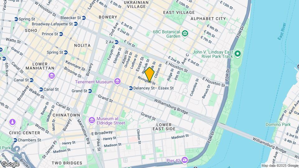 155 Rivington St Mapa y Detalles de la Ubicación