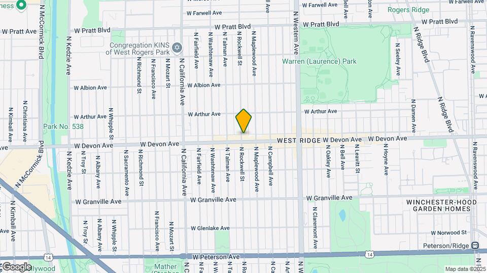 2558 W Devon Ave Map and Location Details