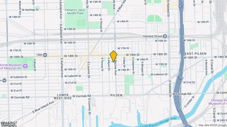 1838 S Racine Ave-Unit -1838-1 Map and Location Details