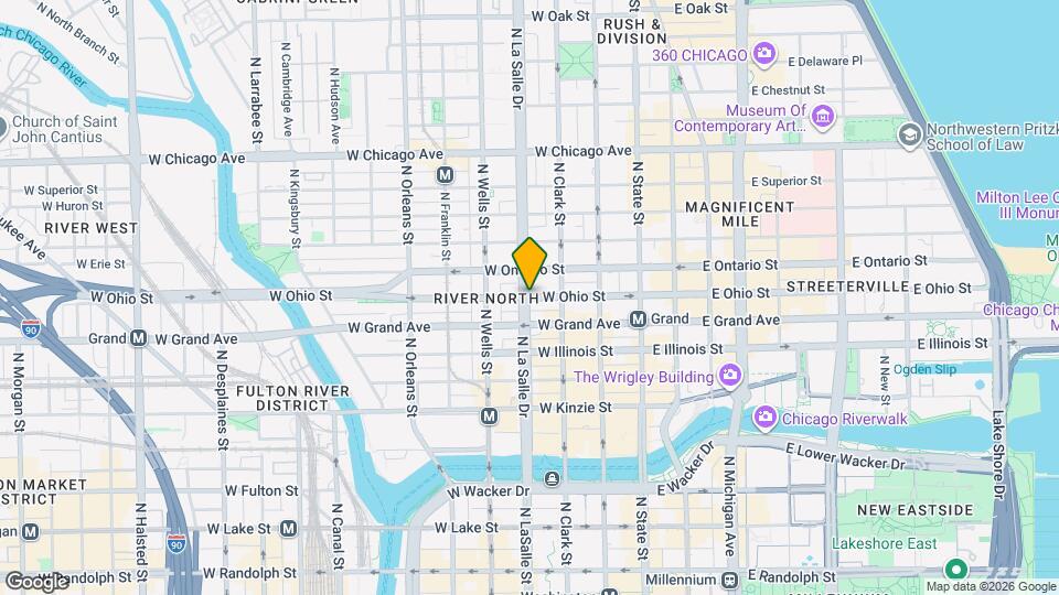 133 W Ohio St Map and Location Details