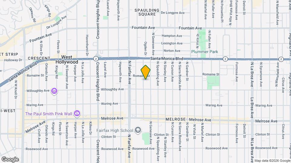 928 N Ogden Dr Map and Location Details