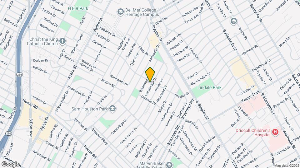 1305 Cambridge Dr Map and Location Details