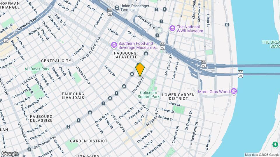 1625 Prytania St Map and Location Details