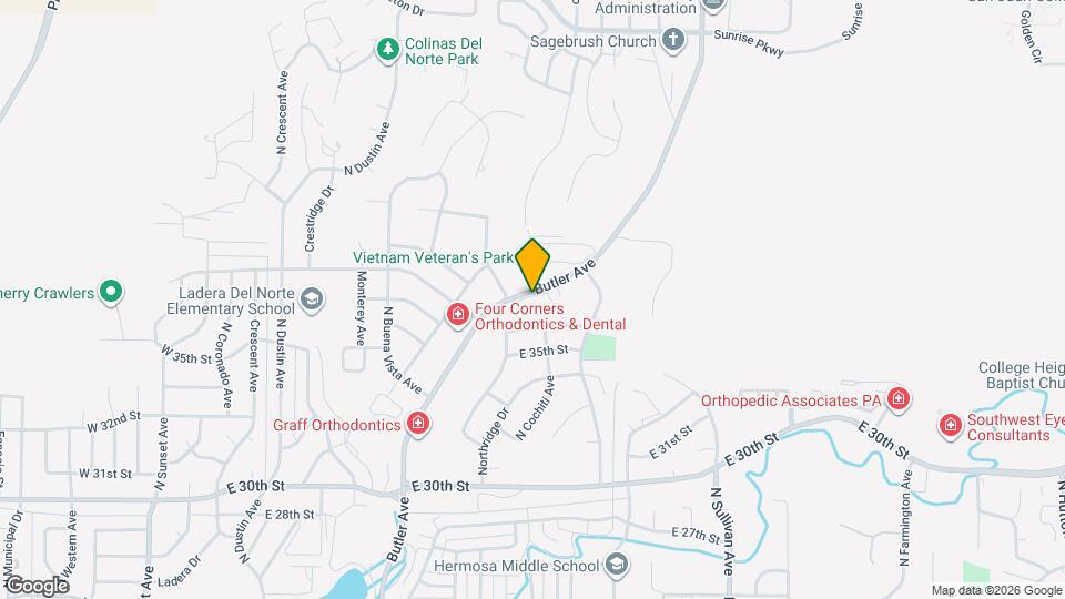 3856 N Butler Ave Map and Location Details