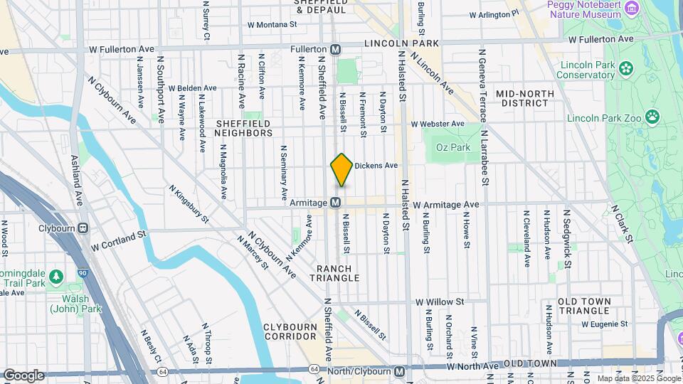 2020 N Bissell St Map and Location Details