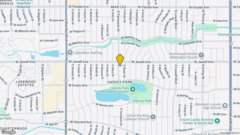 1952 S Tennyson St Map and Location Details