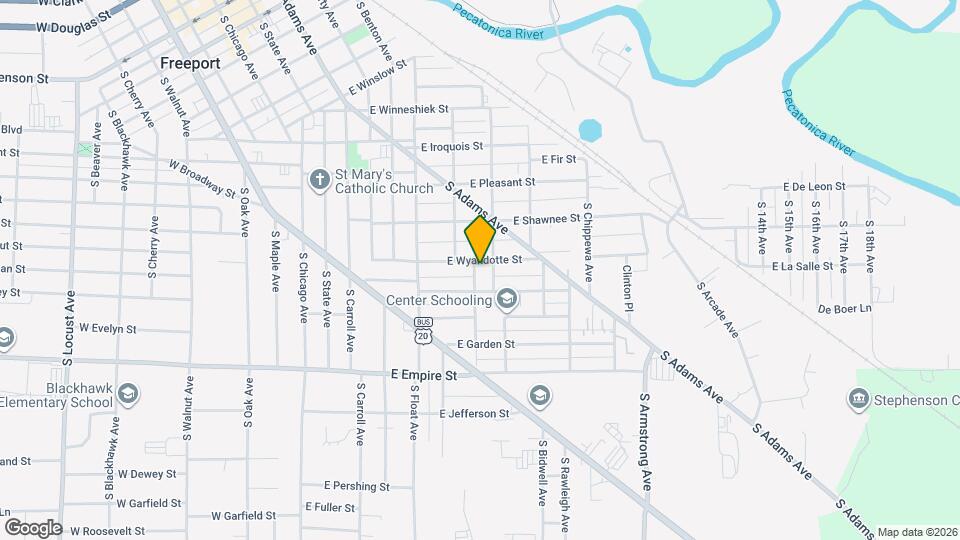 909 S Fruit Ave Map and Location Details