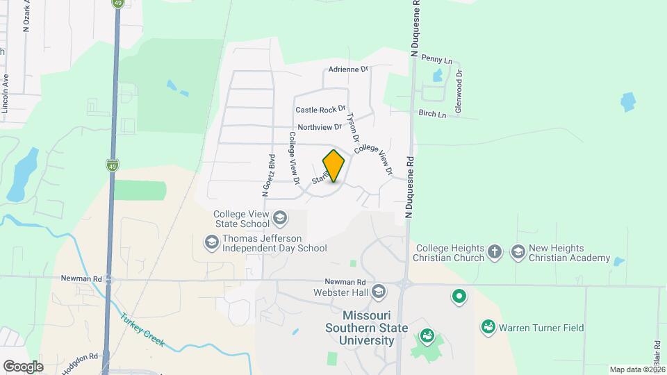 3833 College View Dr Mapa y Detalles de la Ubicación