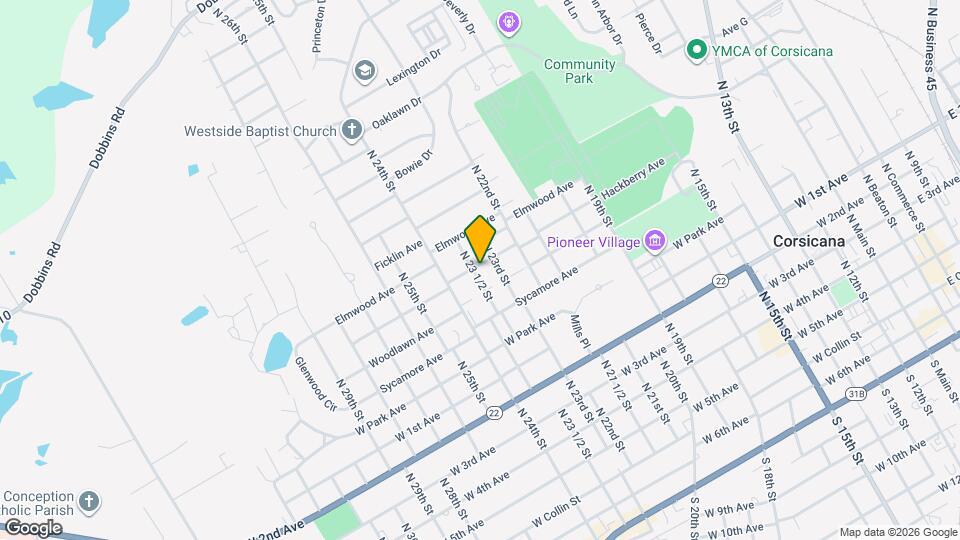 1415 Hackberry Ave Map and Location Details