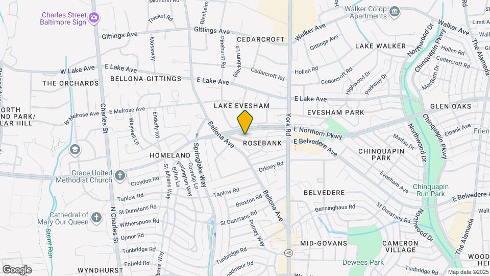 322 E Belvedere Ave Map and Location Details