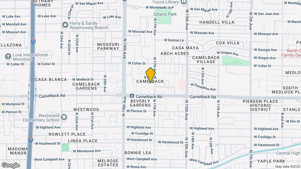 5028 N 17th Ave Mapa y Detalles de la Ubicación