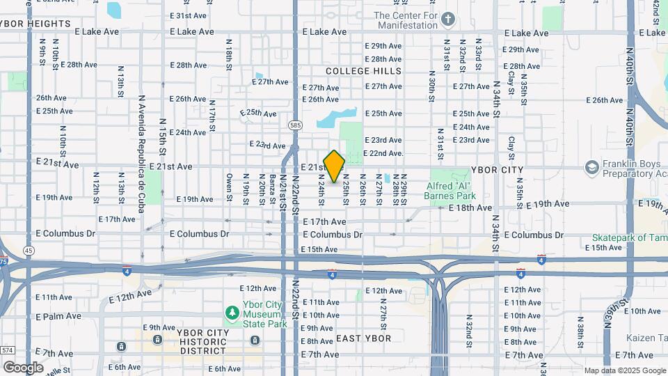2415 E 20th Ave Map and Location Details