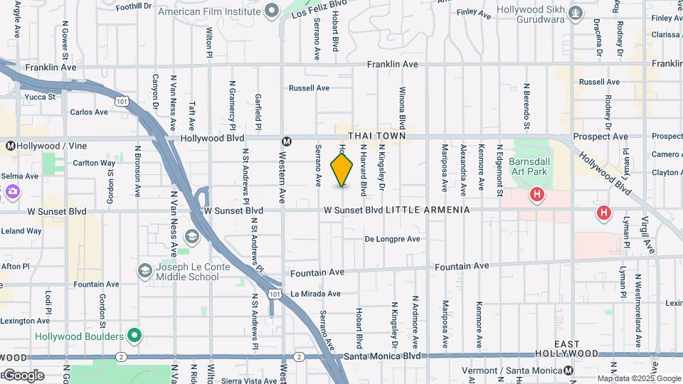 1529 N Hobart Blvd, Unit 1529 Map and Location Details