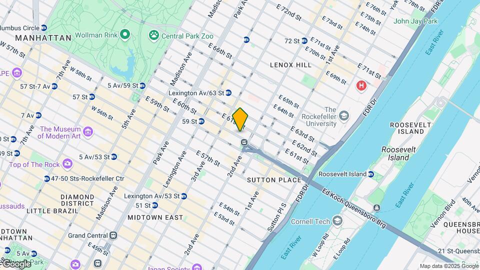 235 E 60th St Mapa y Detalles de la Ubicación