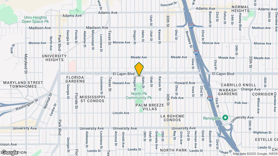 2725 El Cajon Blvd Map and Location Details
