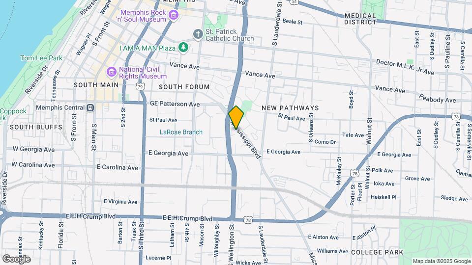 605 Mississippi Blvd Map and Location Details