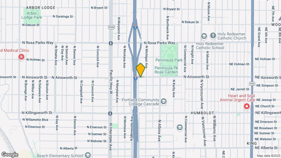 1036-1040-1040 N Ainsworth St Map and Location Details