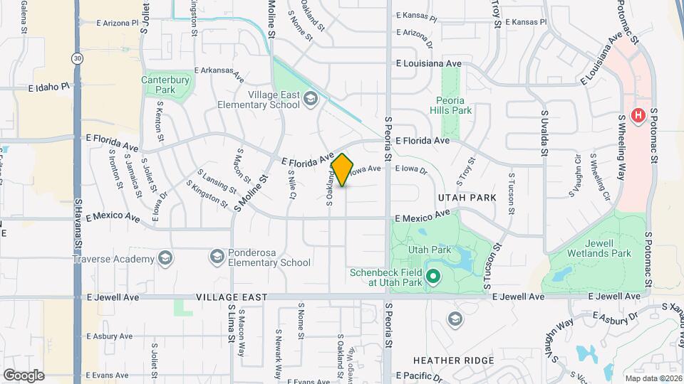 1641 S Oswego St Map and Location Details