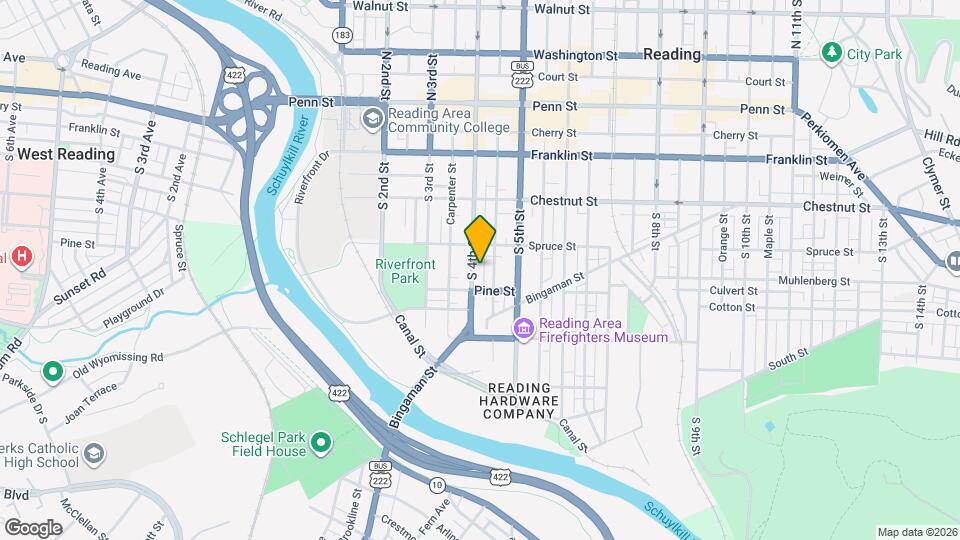 329 S 4th St Map and Location Details