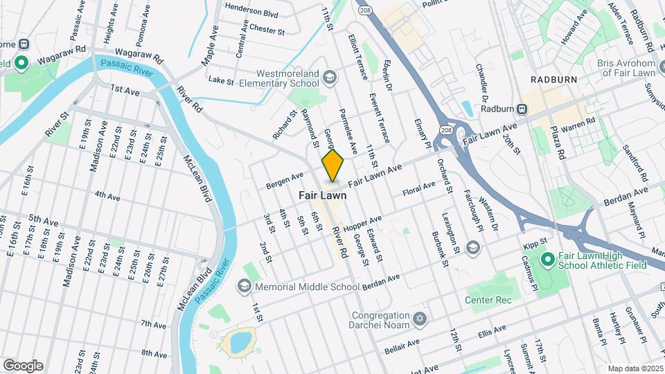 7-13-13 Fair Lawn Ave Map and Location Details