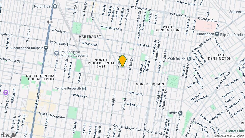2153 N Fairhill St Map and Location Details