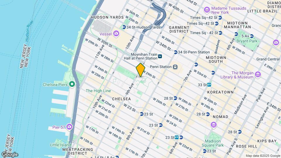 360 W 28th St Mapa y Detalles de la Ubicación