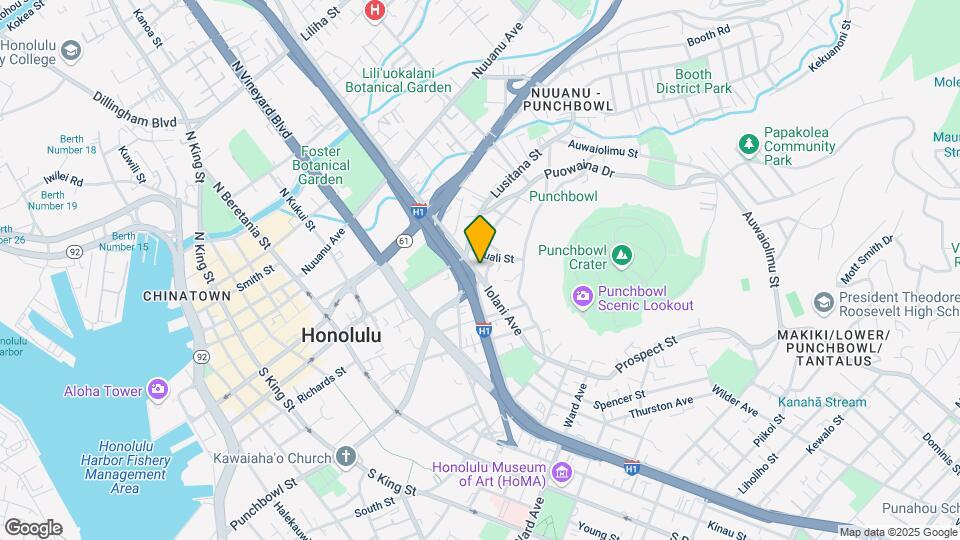 250 Iolani Ave Mapa y Detalles de la Ubicación