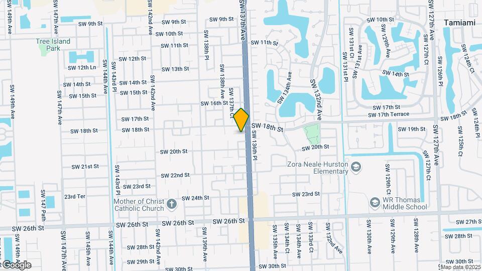 13710 SW 18th Terrace Map and Location Details