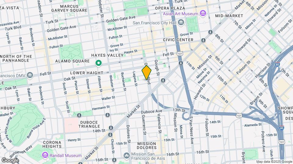 100 Haight St Mapa y Detalles de la Ubicación