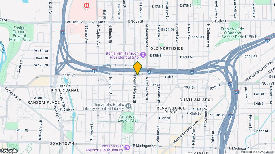 1031 N Pennsylvania St Map and Location Details