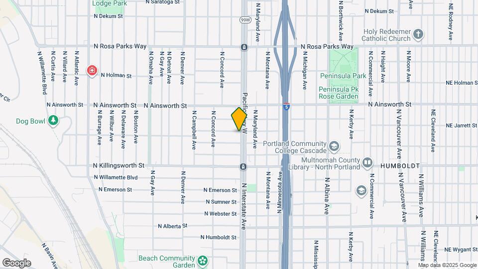 5733 North Interstate Avenue Map and Location Details