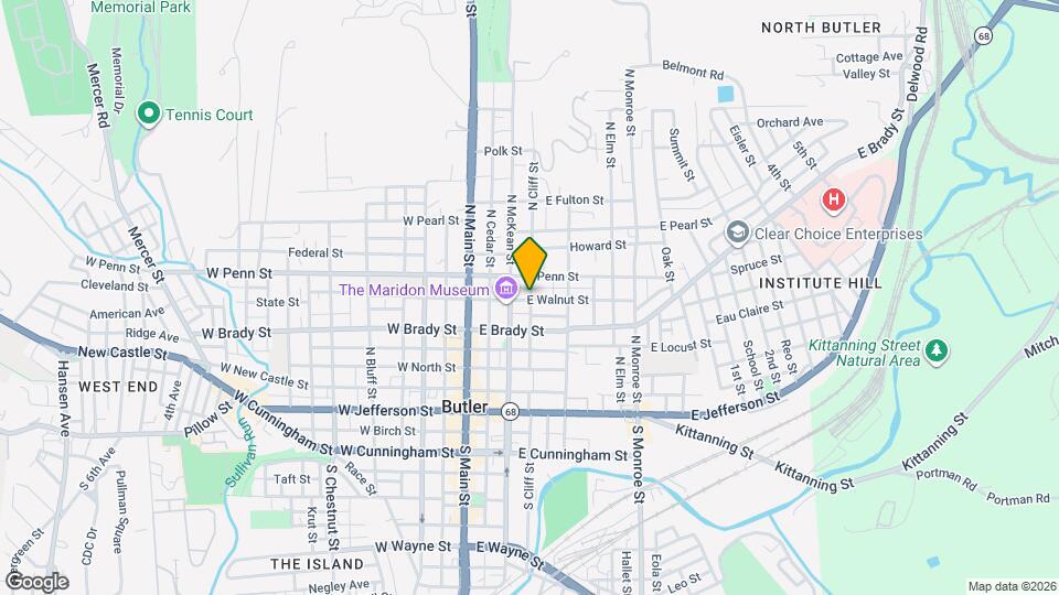 212 E Walnut St Map and Location Details