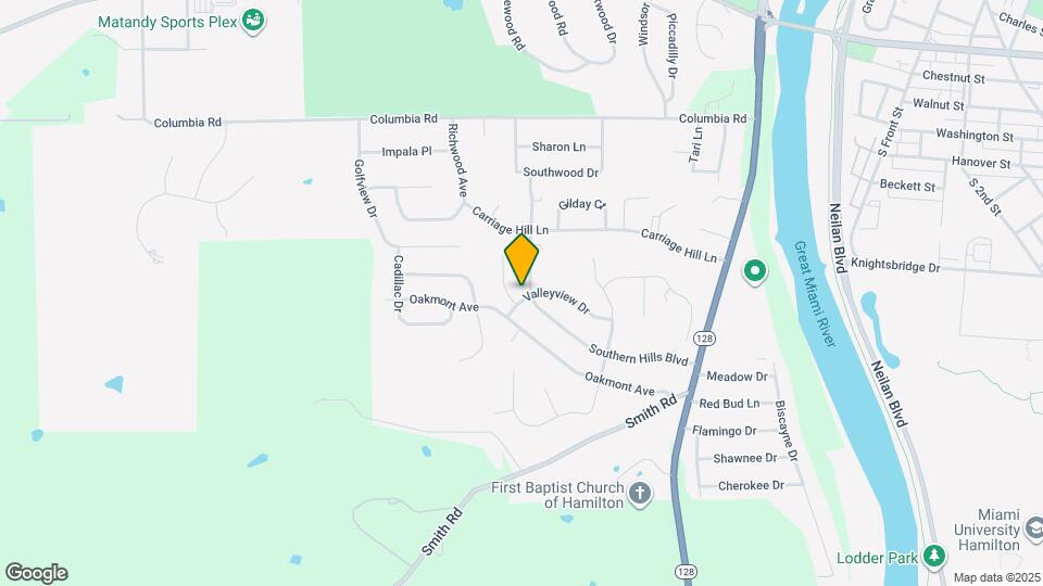 600 Valleyview Dr Map and Location Details