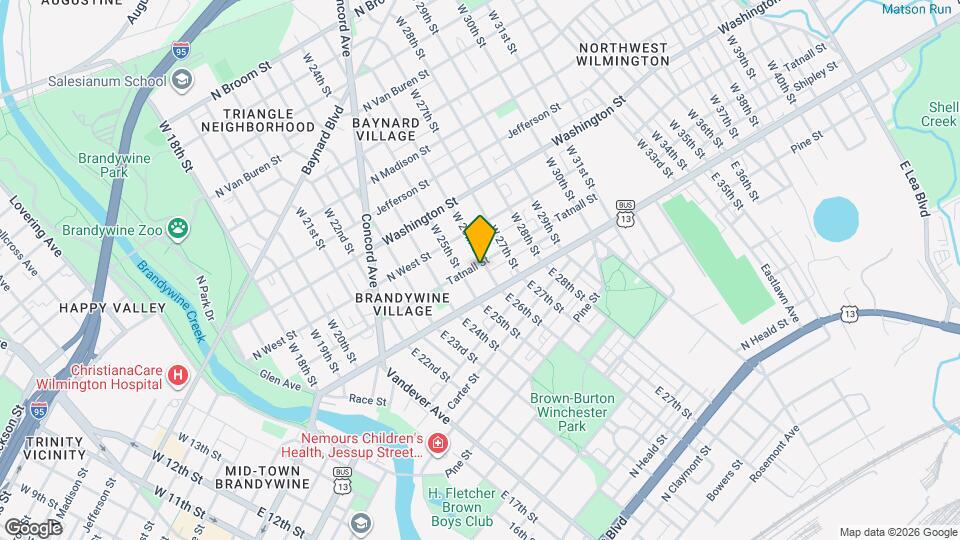 2518 Tatnall St Map and Location Details