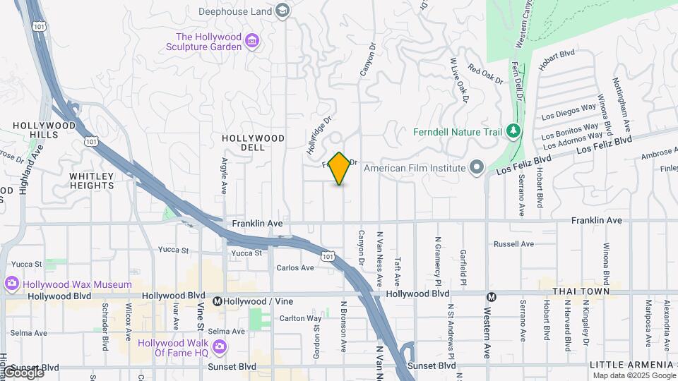 1957 N Bronson Ave Map and Location Details