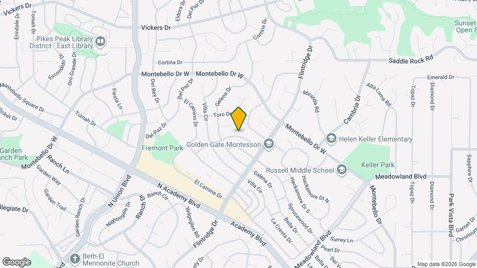 3280 El Canto Dr Map and Location Details