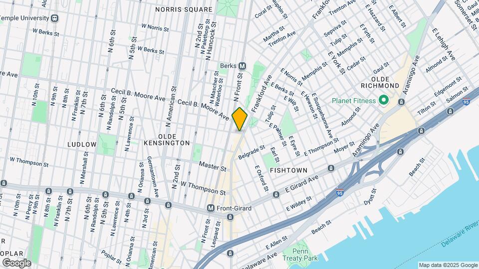 1546 Frankford Ave Map and Location Details