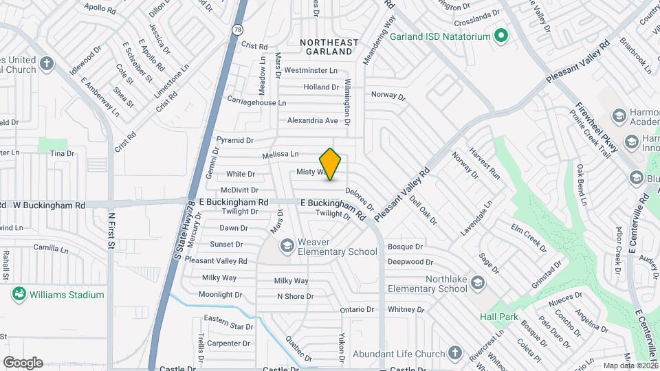 1101 Delores Dr Map and Location Details