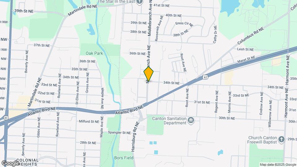 3312 Middlebranch Ave NE Mapa y Detalles de la Ubicación