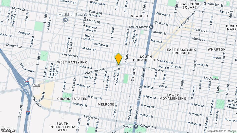 1632 W Passyunk Ave Map and Location Details