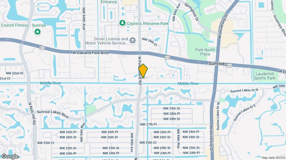 3110 N Pine Island Rd Map and Location Details