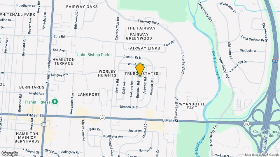 890 Bucknell Rd Map and Location Details