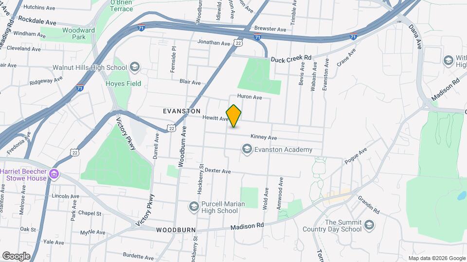 1812 Kinney Ave Map and Location Details