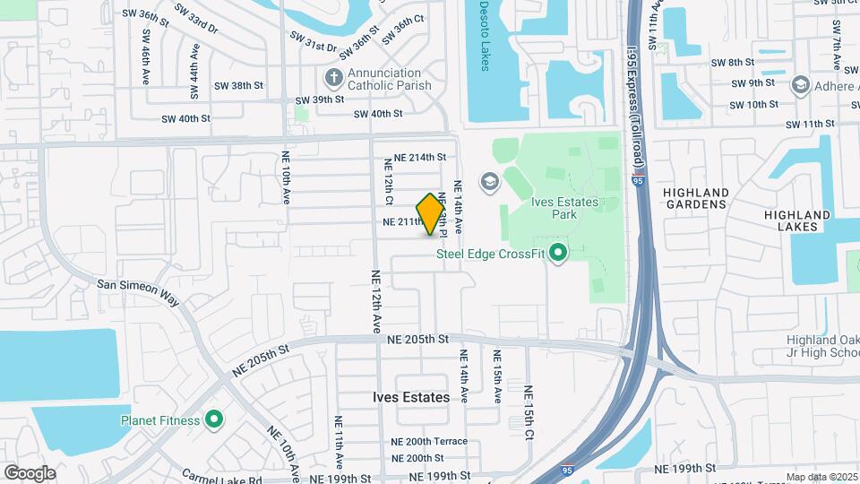 1320 NE 210th Terrace Map and Location Details